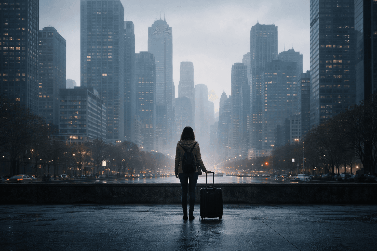 A person settling into life in a new country, with warmth and calm.